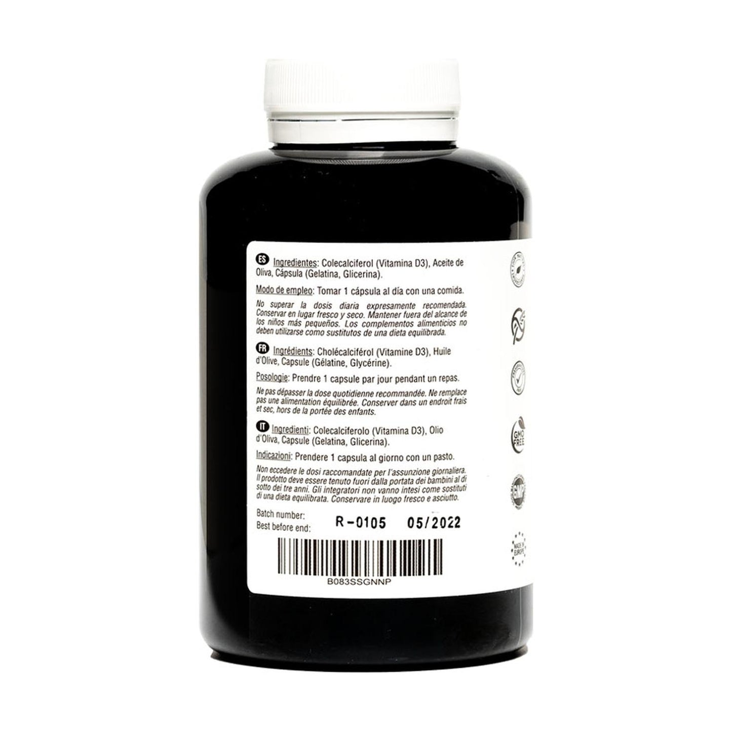 Vitamina D3 4000 UI Natural Hivital 300 perlas