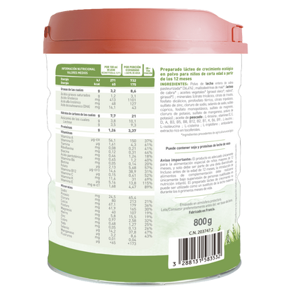 Pack 2x Leche de Cabra BIO Caprea 3 Babybio 800 g