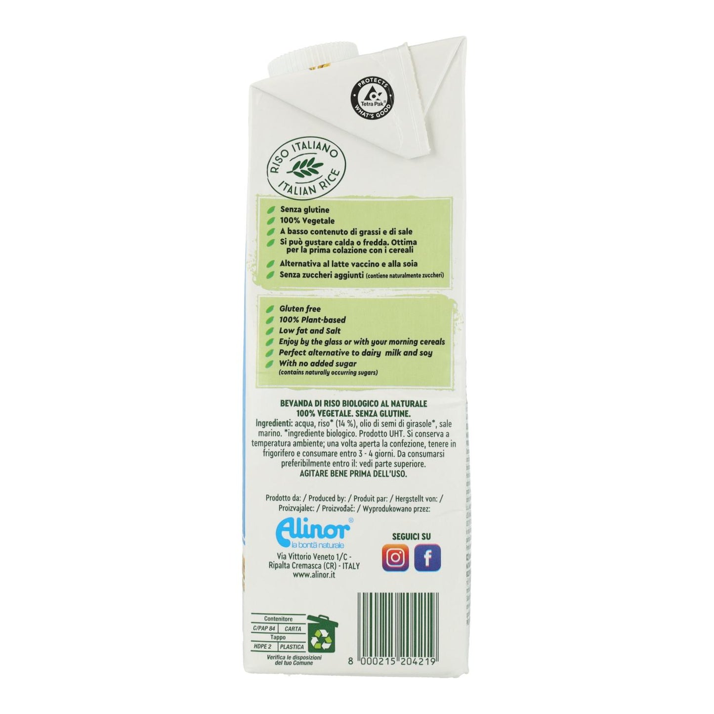 Pack 6x Bebida de Arroz BIO Vitariz 1 L