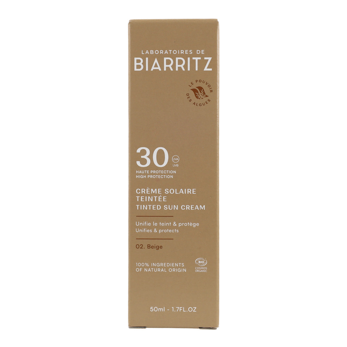 Sonnenschutzcreme für das Gesicht, Farbe Beige, LSF 30, Alga Maris, 50 ml