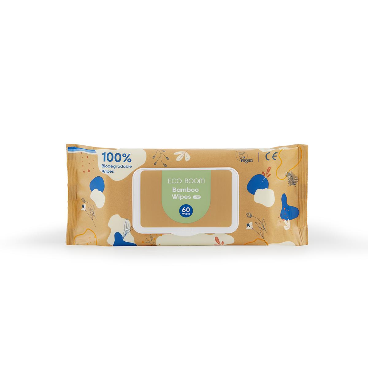 Toallitas biodegradables de Bambú Ecoboom 60 uds