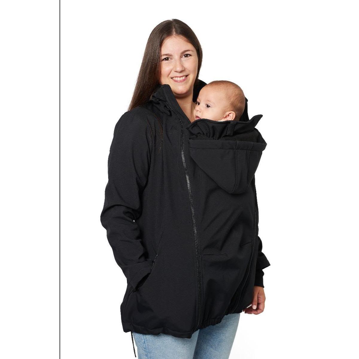 Abrigo de Porteo 4 en 1 Momawo Negro Kangura talla XL