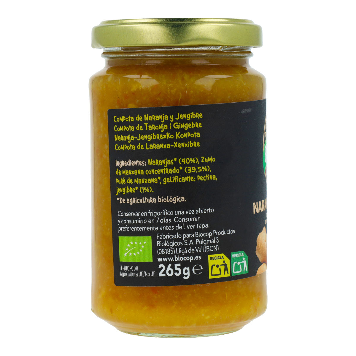 Bio-Orangen-Ingwer-Kompott Biocop, 265 g