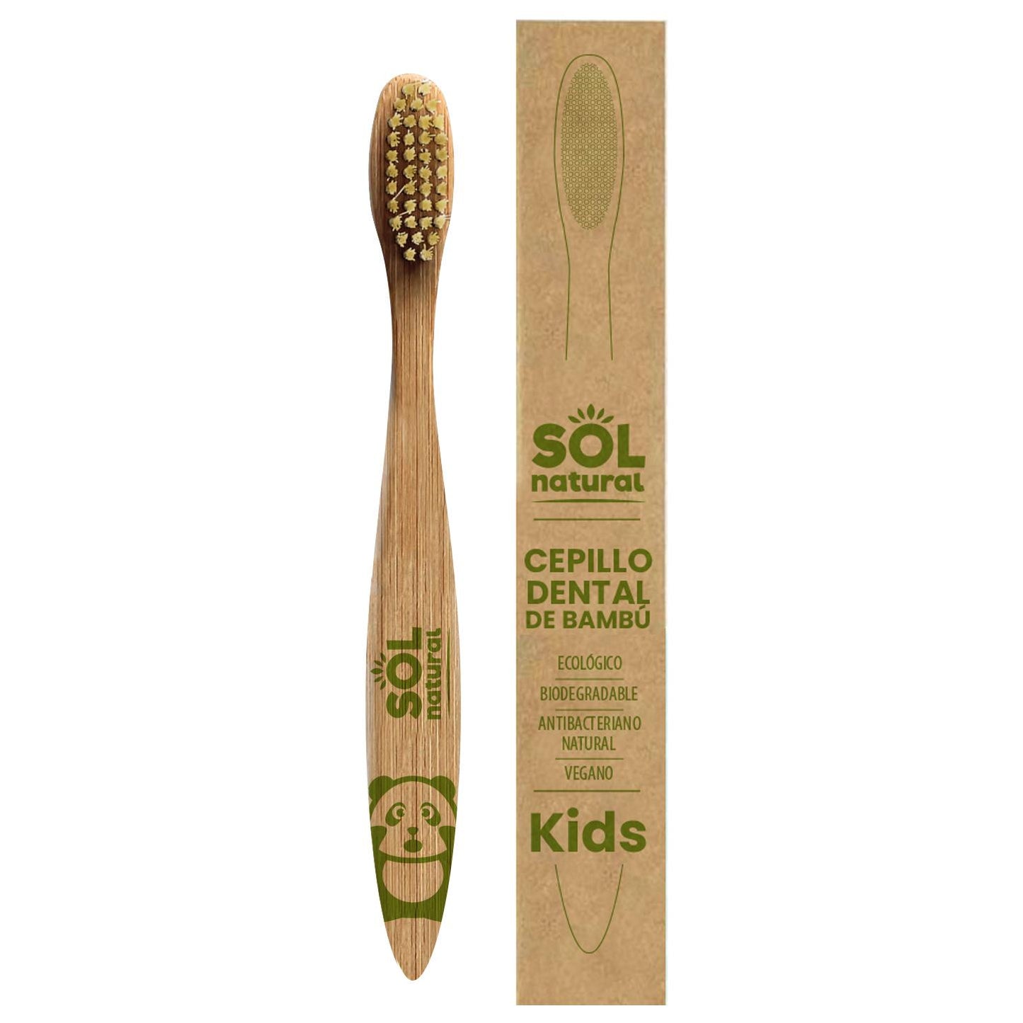 Cepillo dental de bambú infantil Sol Natural