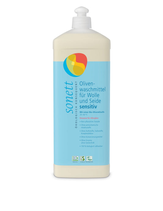 Olivenwaschmittel Sensitive für Wolle und Seide Sonett 1 Liter