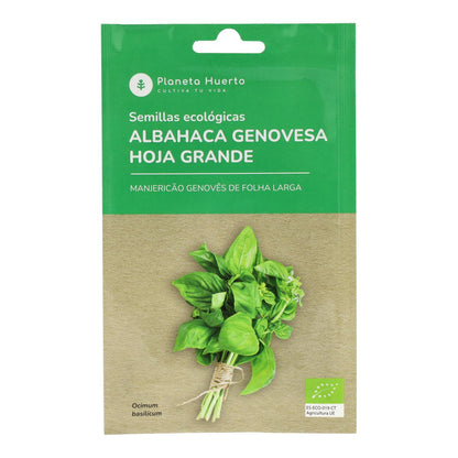 Semillas de Albahaca Genovesa ecológicas Planeta Huerto