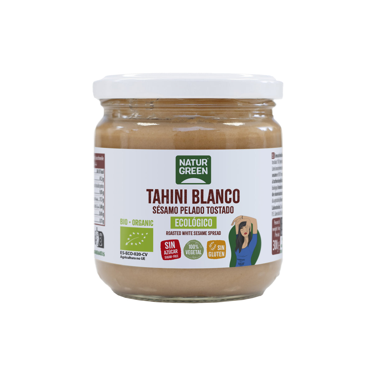 Glutenfreie weiße Tahin-Creme Naturgreen 300 g
