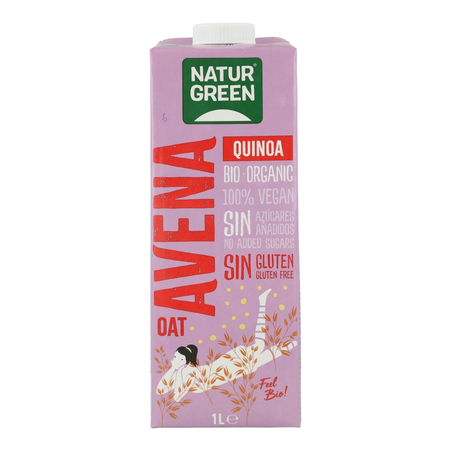 Bebida de Avena y Quinoa Bio Sin Gluten NaturGreen 1 L