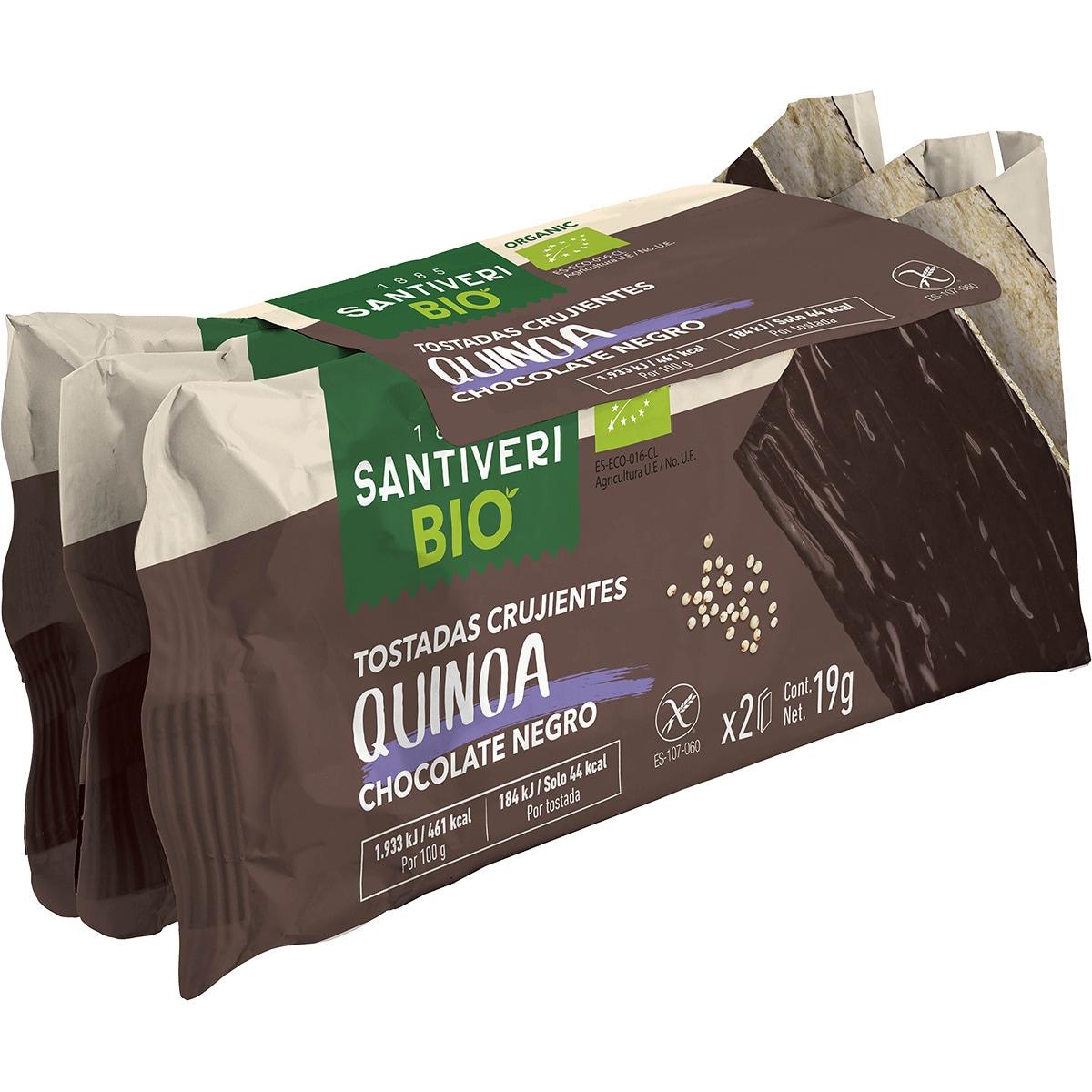 Tostadas crujientes con Quinoa y Chocolate negro BIO Sntiveri 3x57 g