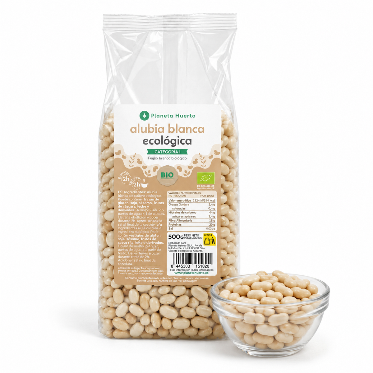 Weiße Bohne ECO Planeta Huerto 500 g
