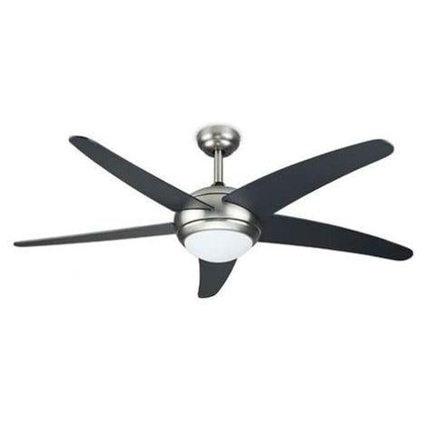 GSC Ventilador techo con mando y luz negro 132cm