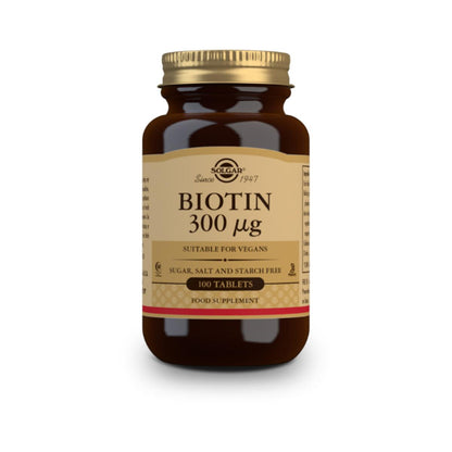 Biotina, 100 comprimidos de 300 μg