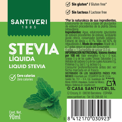 Flüssiges Stevia Santiveri 90 ml