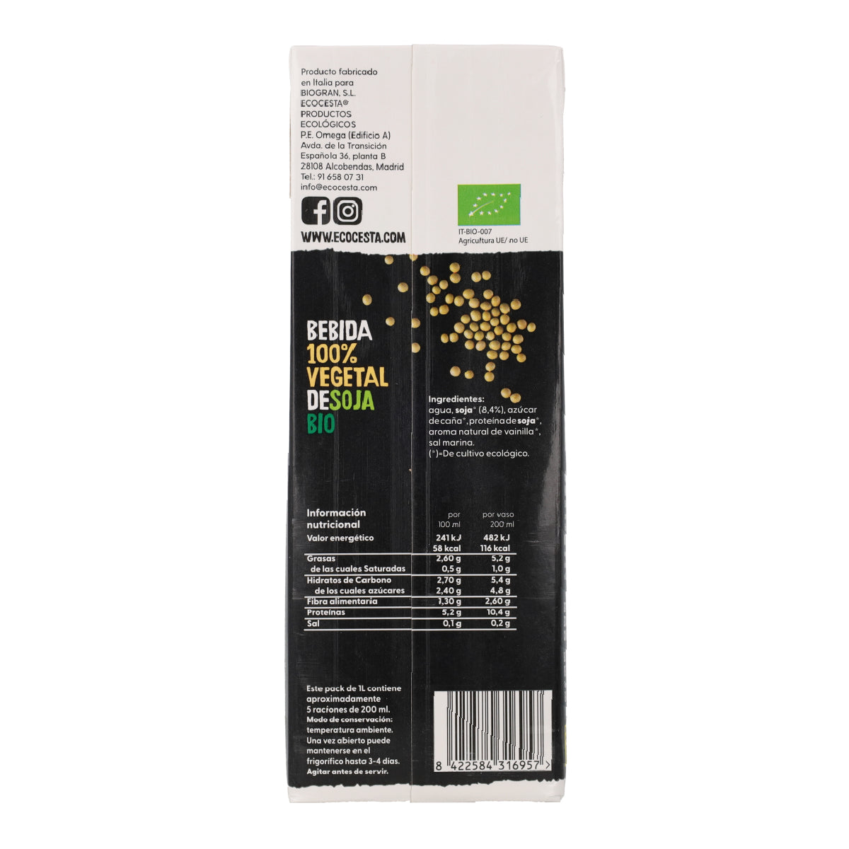 Pflanzliches Proteingetränk Plus Bio Ecocesta 1 l