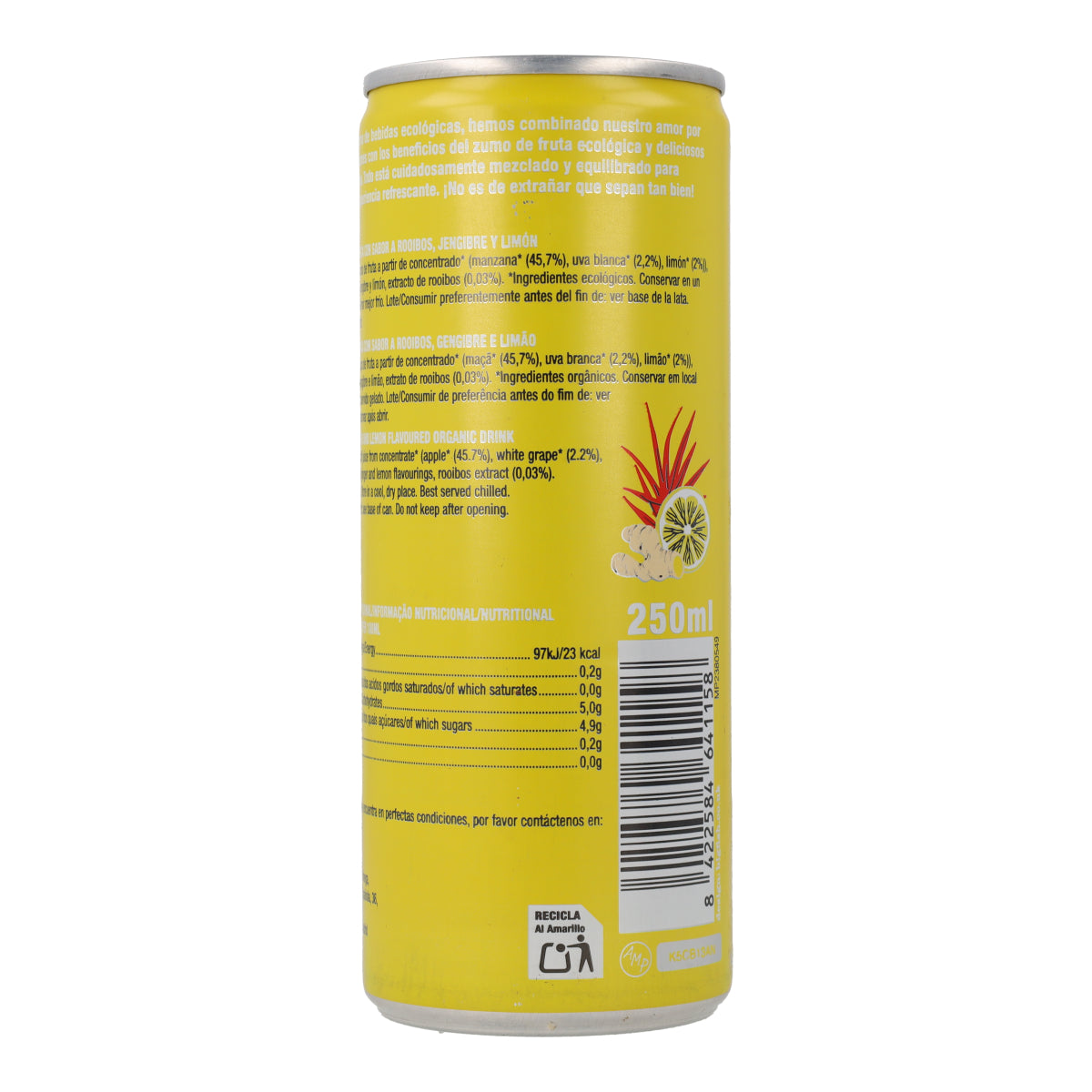 Ingwer-, Zitronen- und Rooibos-Erfrischungsgetränk Cupper 250 ml