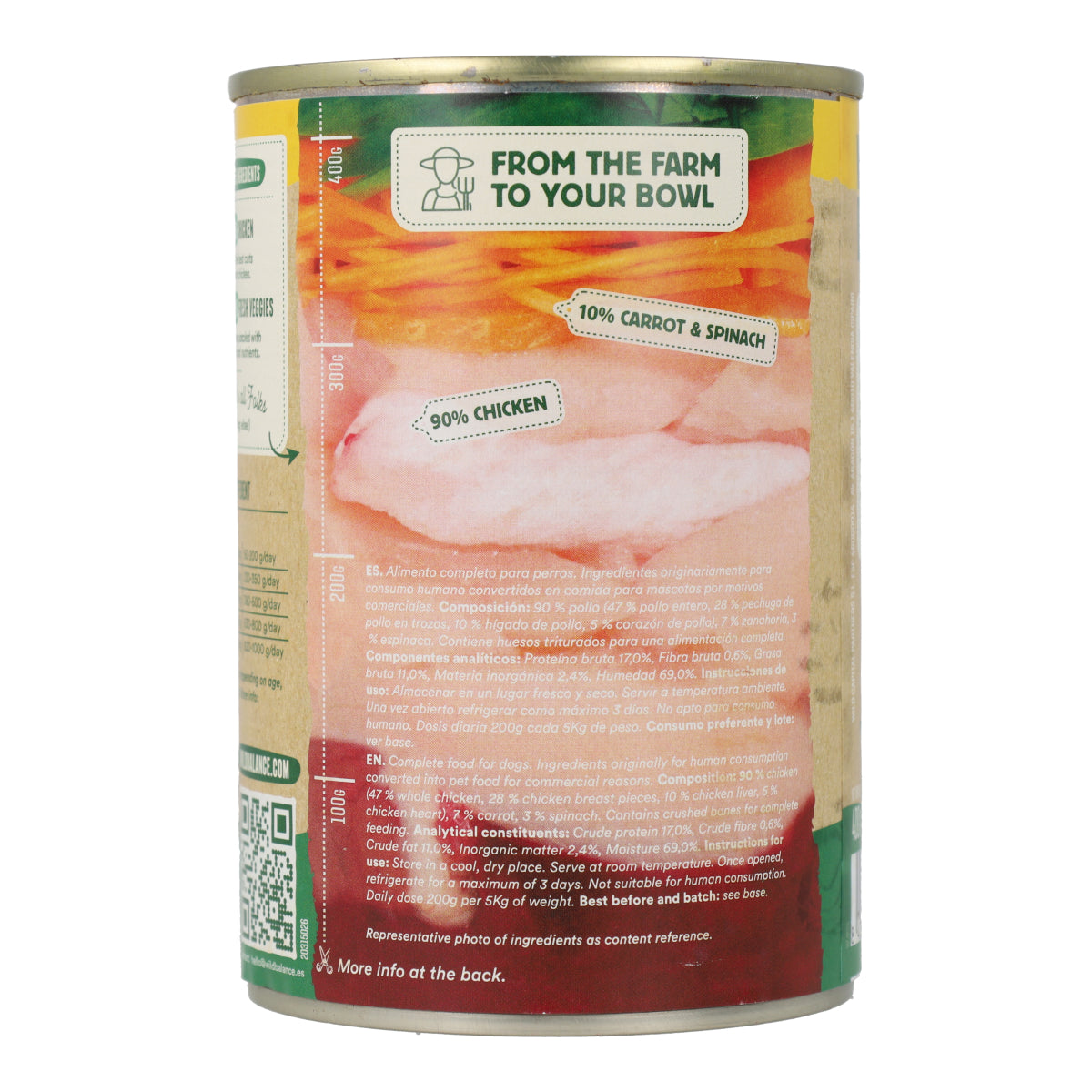 BARF-Hühnchen-Dose für Hunde Wild Balance 400 g