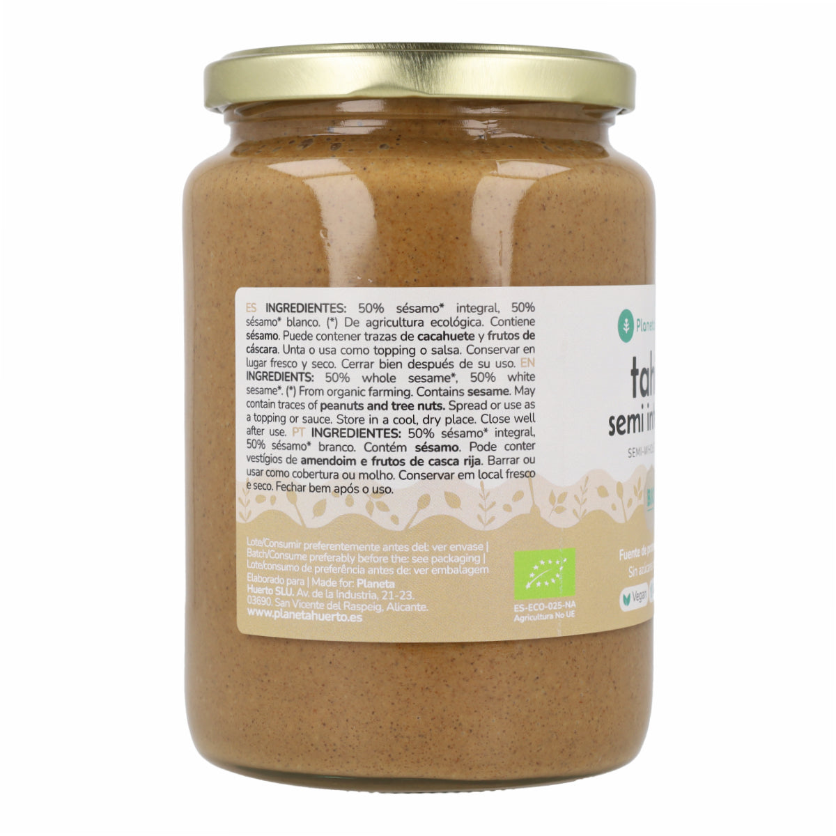 Halbvollkorn-Tahini ECO Planeta Huerto