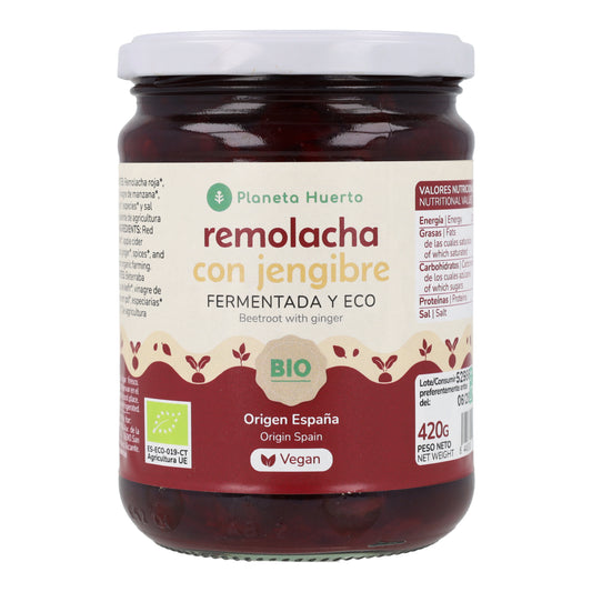 Fermentierte Rote Bete mit Ingwer Eco Planeta Huerto 420 g