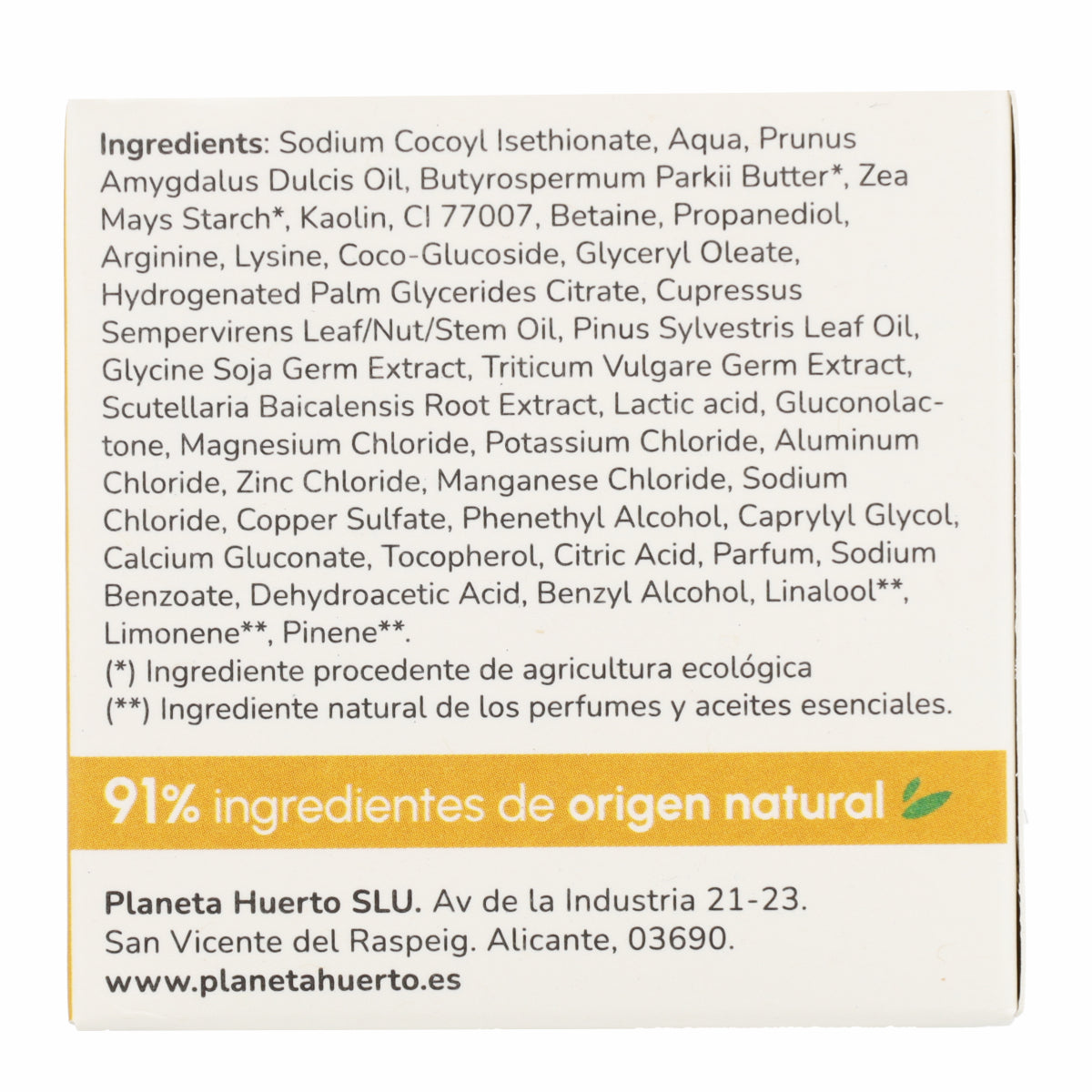 Festes Stärkungsshampoo mit Aminosäuren Planeta Huerto 85 g