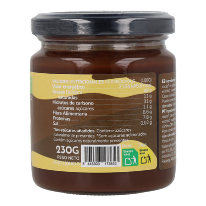 Haselnuss- und Kakaocreme ohne Zuckerzusatz ECO Planeta Huerto 230 g