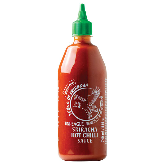 Traditionelle Sriracha-Chilisauce ohne GMS-Glutamat Uni-Eagle 815 g – Cremig-scharf nach thailändischer Art