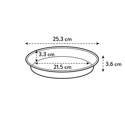 Plato tiesto Green Basics Elho Terra 22 cm