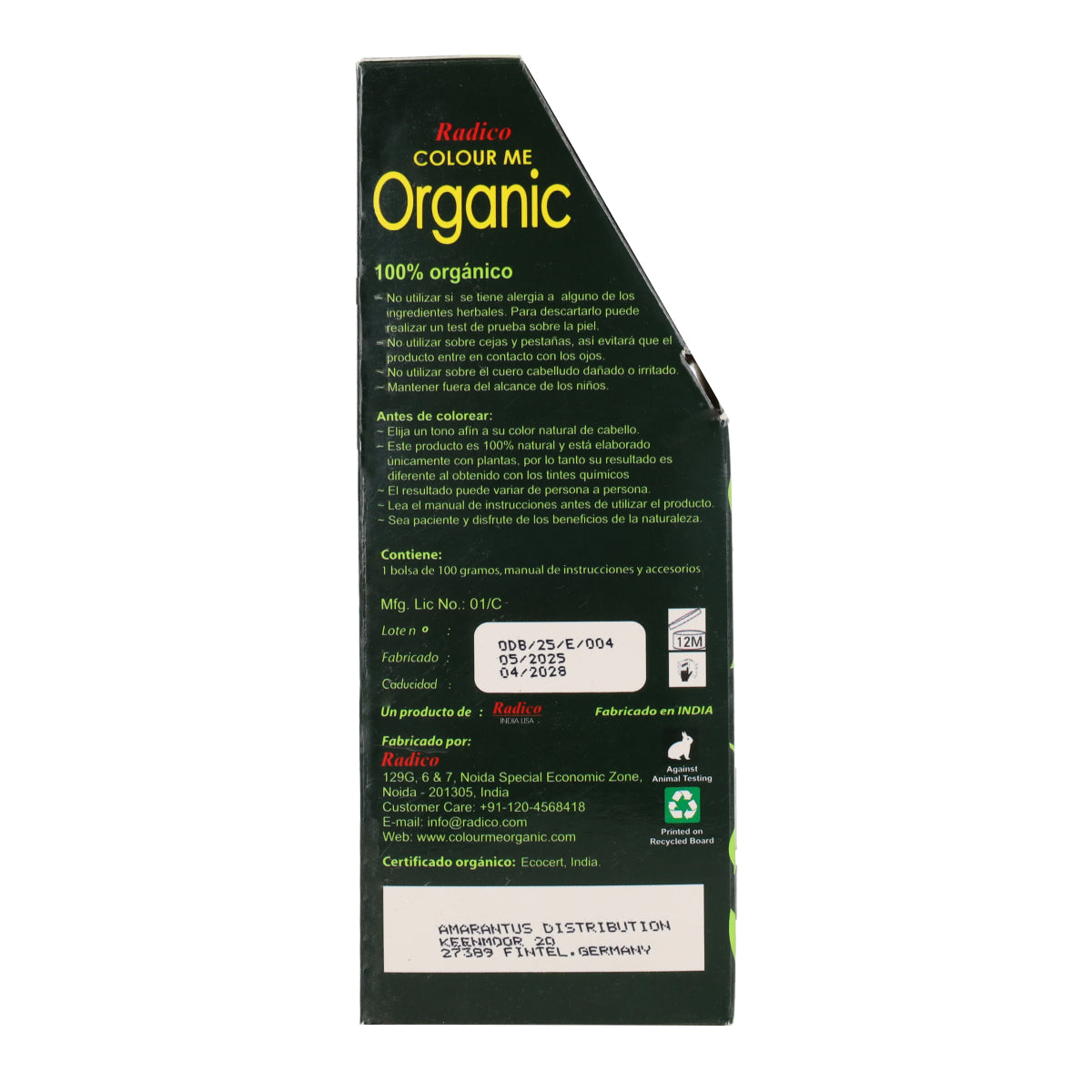 Pflanzliche Haarfarbe dunkelbraun Radico 100 g