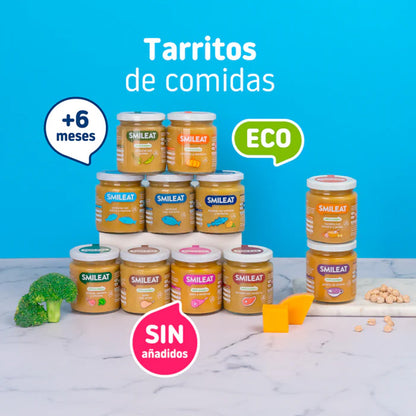 PROMO 3x Tarrito BIO ternera y verduras +6 meses Smileat 230g