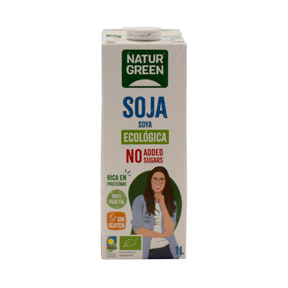 Zuckerfreies Sojagetränk Nature von NaturGreen, 1 l