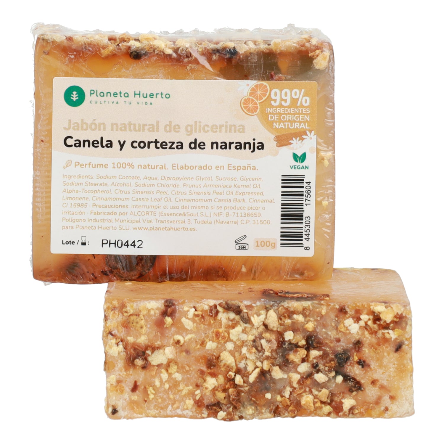 Natürliche Glycerinseife Zimt und Orangenschalen 100 g