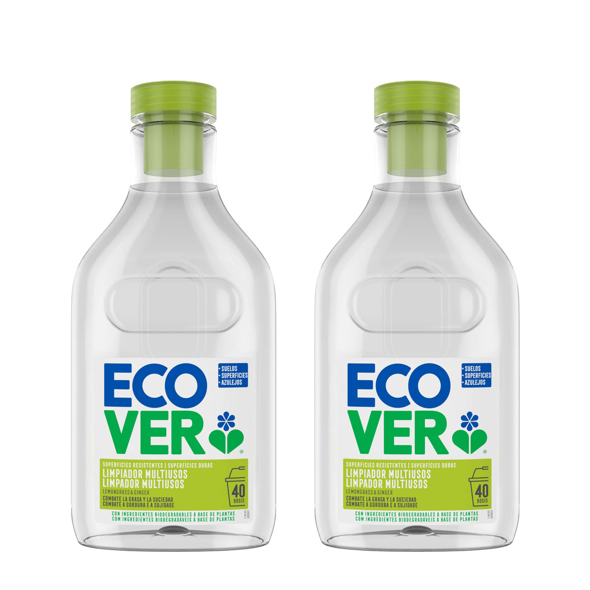 Pack 2x Limpiador Multiusos Limón y Jengibre Ecover 1 L