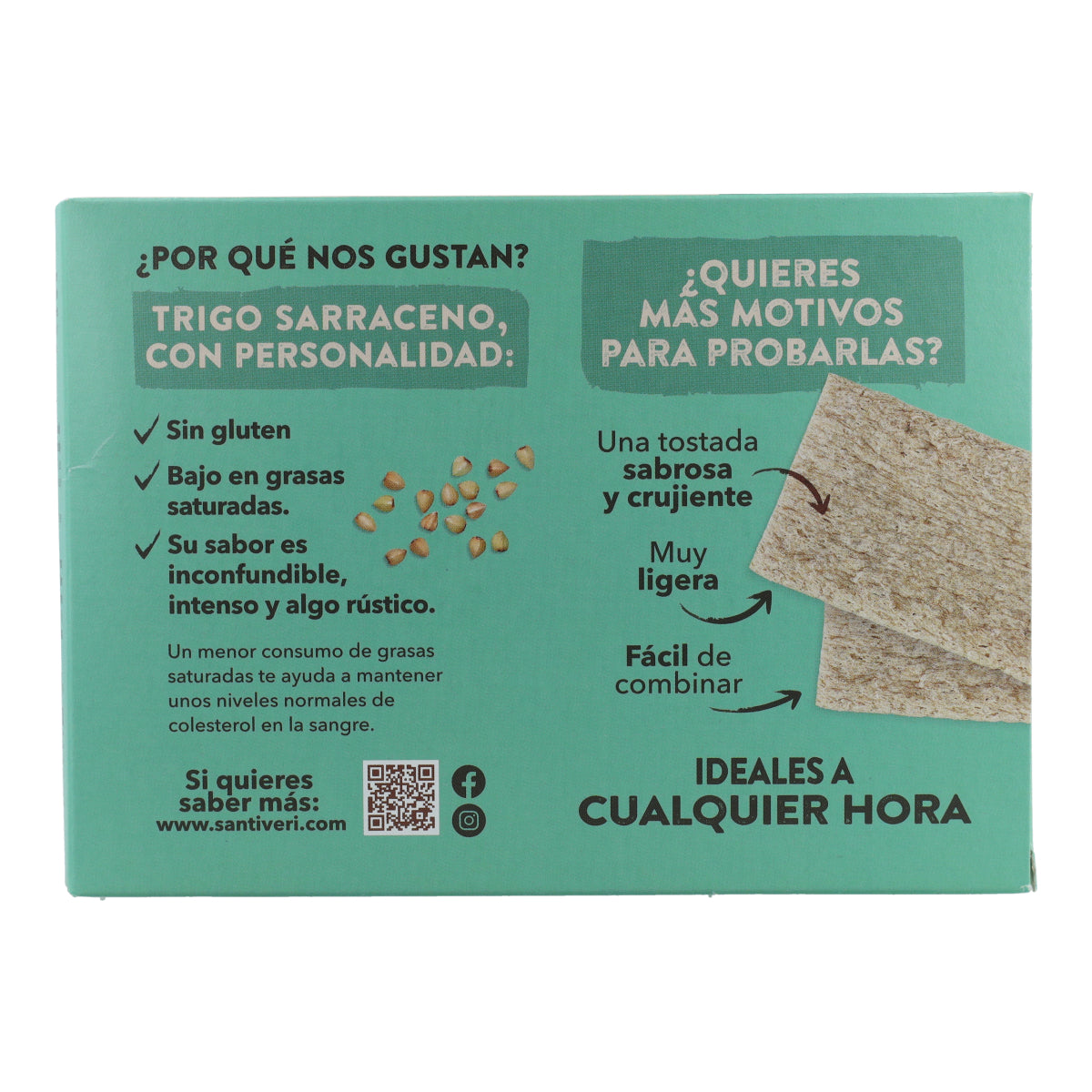 Leichte und knusprige Bio-Buchweizen-Toasts Santiveri 100 g