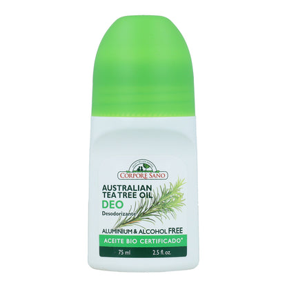Pack 2x Desodorante roll-on árbol de té Corpore Sano 75 ml