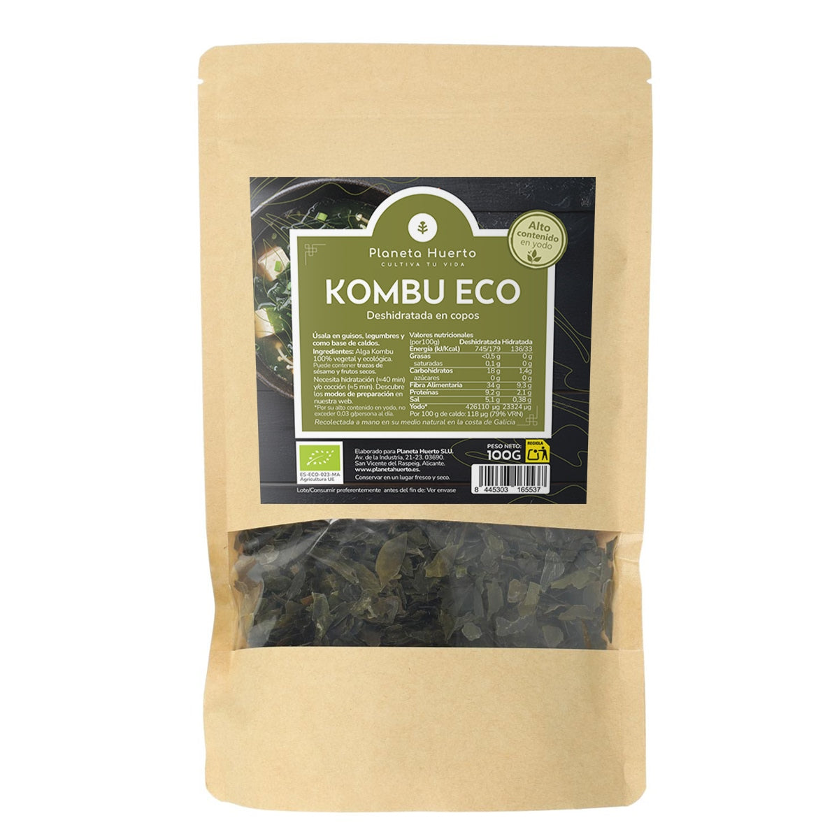 Kombu Algenflocken ECO Planeta Huerto 100 g