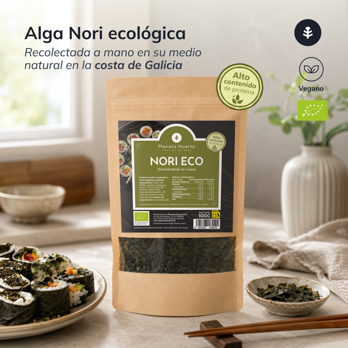 Nori-Algenflocken ECO Planeta Huerto 100 g