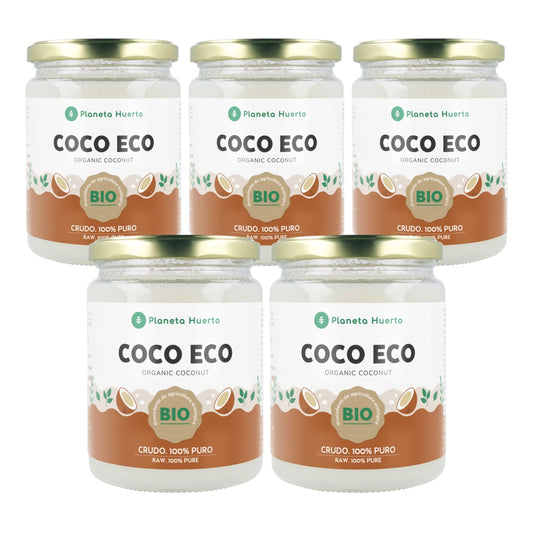 5er-Pack Bio-Kokosöl Planeta Huerto 430 ml