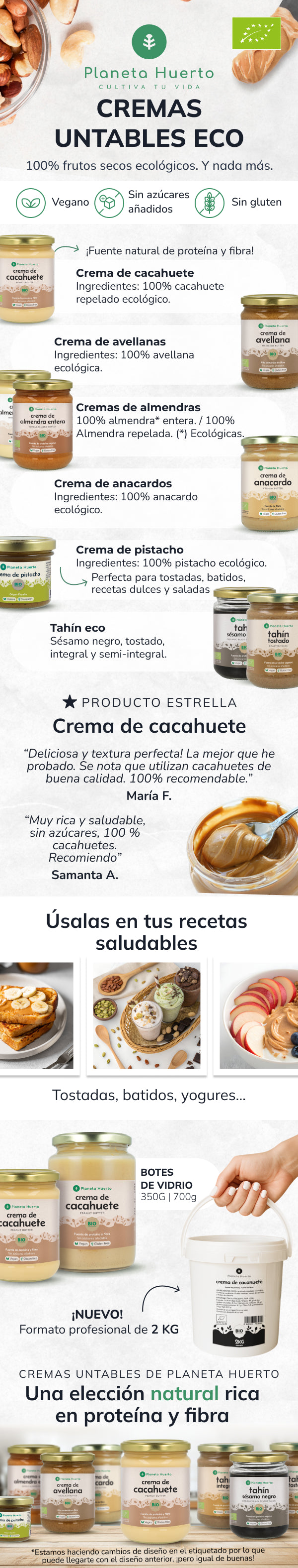 ECO Planeta Huerto Weiße Mandelcreme 2 kg