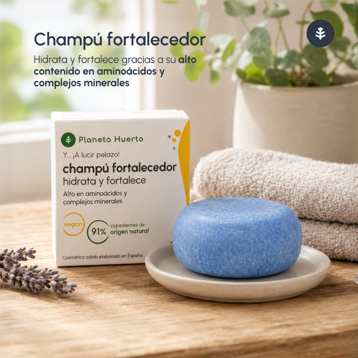 Festes Stärkungsshampoo mit Aminosäuren Planeta Huerto 85 g