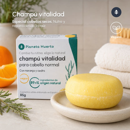 Planeta Huerto Orange und Zedern Shampoo für normales Haar 85 g