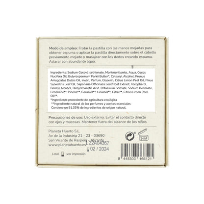 Planeta Huerto Kokosnuss und Mandel reparierende feste Shampoo 85 g
