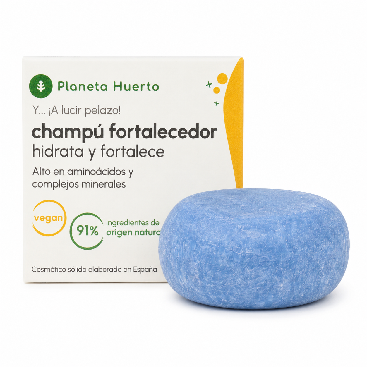 Festes Stärkungsshampoo mit Aminosäuren Planeta Huerto 85 g
