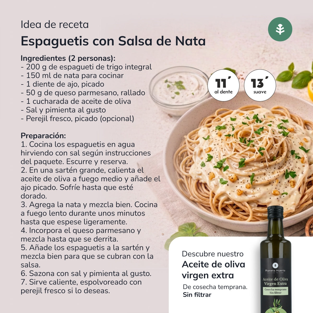Vollkorn-Spaghetti ECO Planeta Huerto 500gr