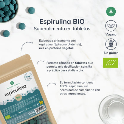 Bio Spirulina 500mg Planet Orchard 300 Tabletten