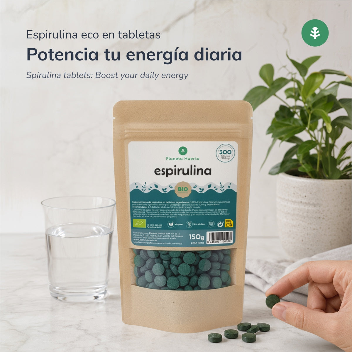 Bio Spirulina 500mg Planet Orchard 300 Tabletten