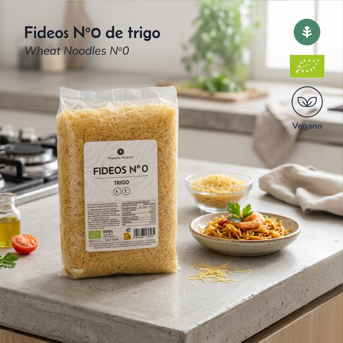 Nudeln nº0 aus Weizen ECO Planeta Huerto 500gr