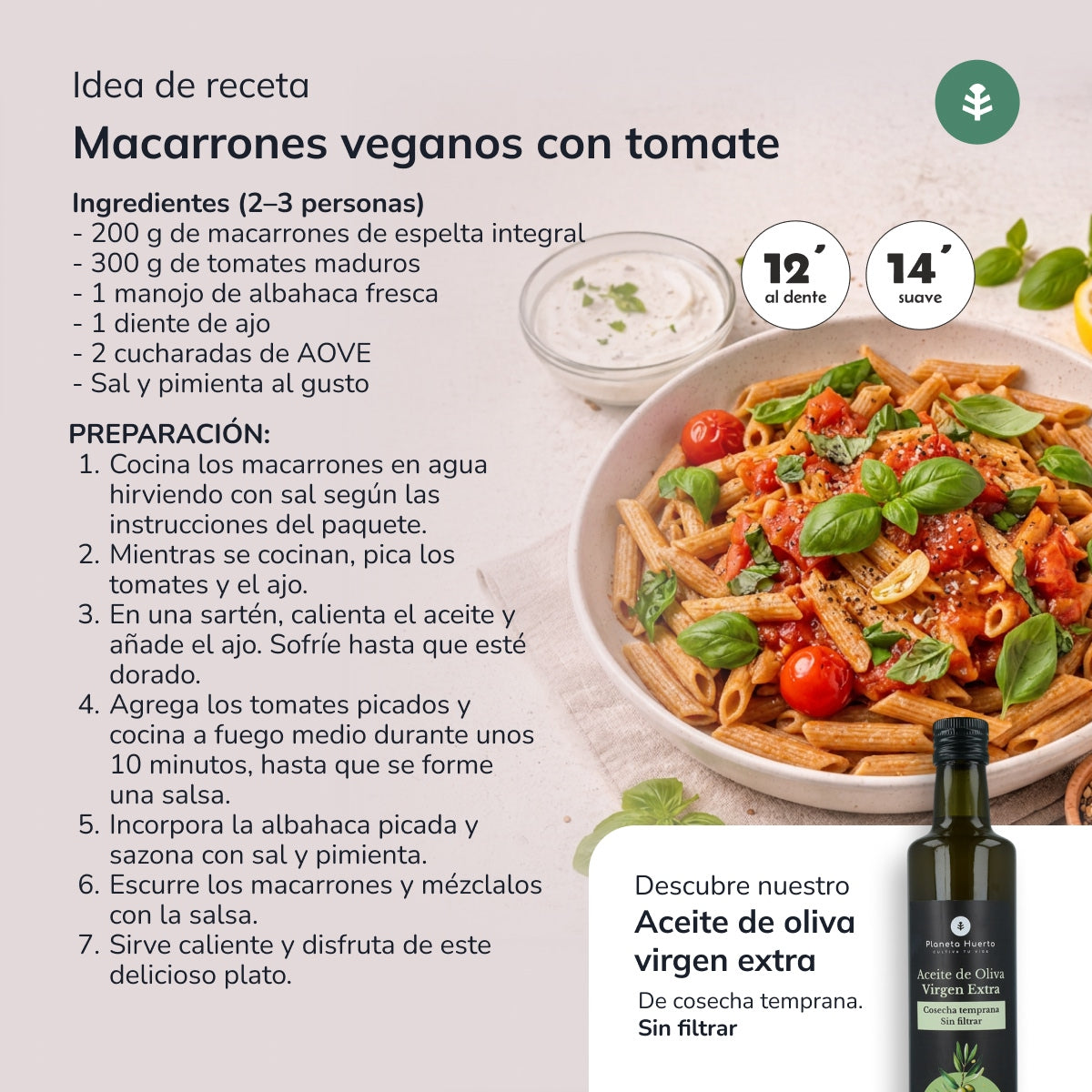Dinkel-Vollkorn-Makkaroni ECO Planeta Huerto 500gr