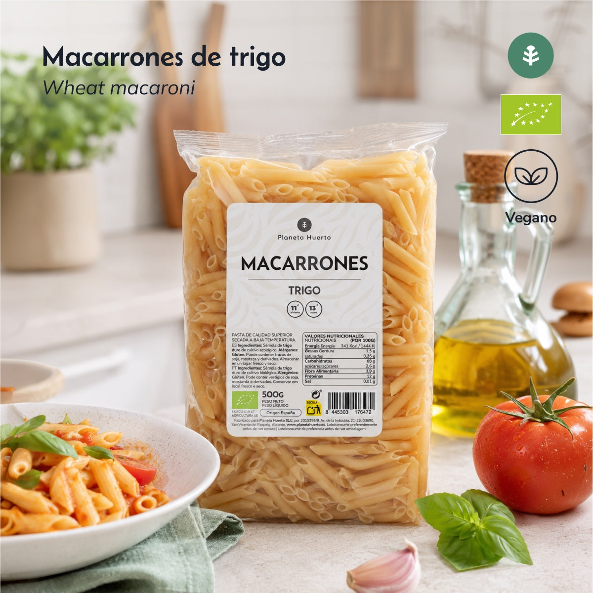 Weizenmakkaroni ECO Planeta Huerto 500gr