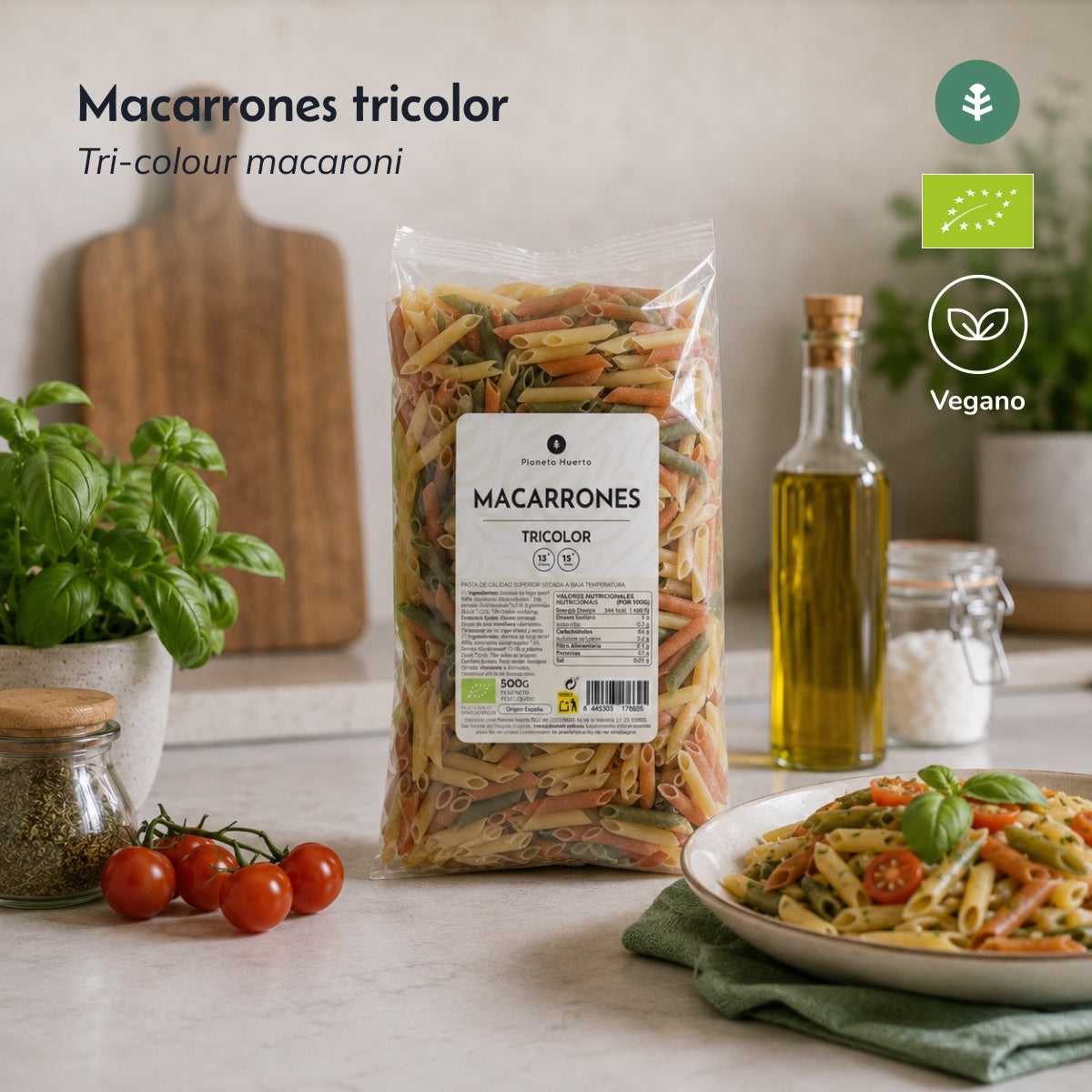 Dreifarbige Makronen ECO Planeta Huerto 500g