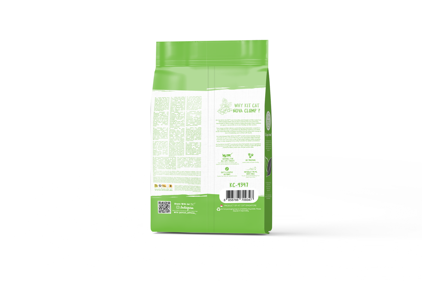 Kit Cat Arena Eco SoyaClump – Green Tea 7 l Katzenstreu