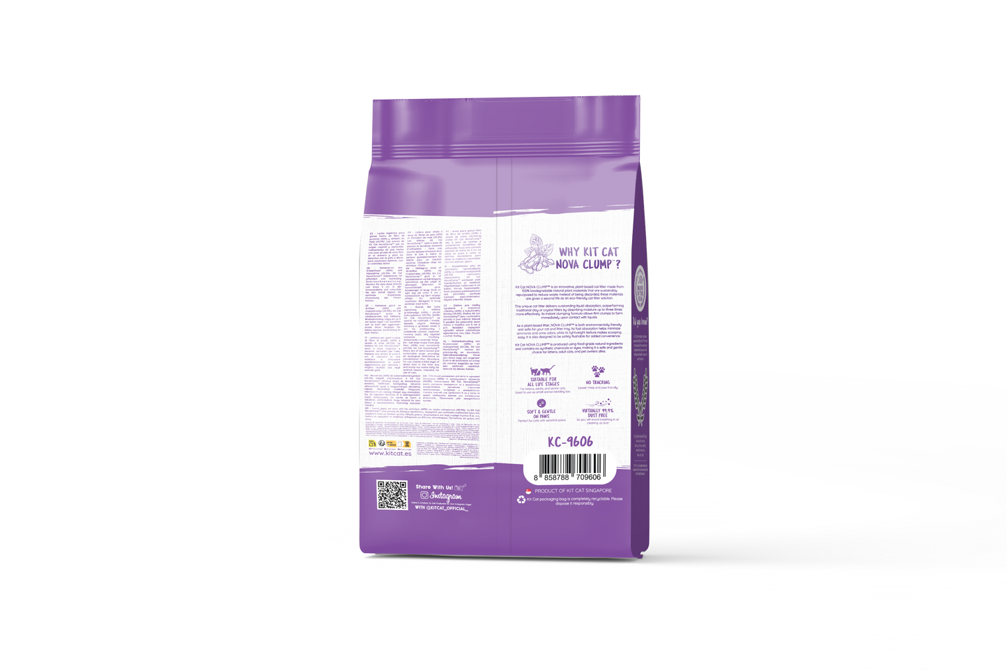 Katzenstreu-Set Eco SoyaClump – Lavendel 7 l Katzenstreu